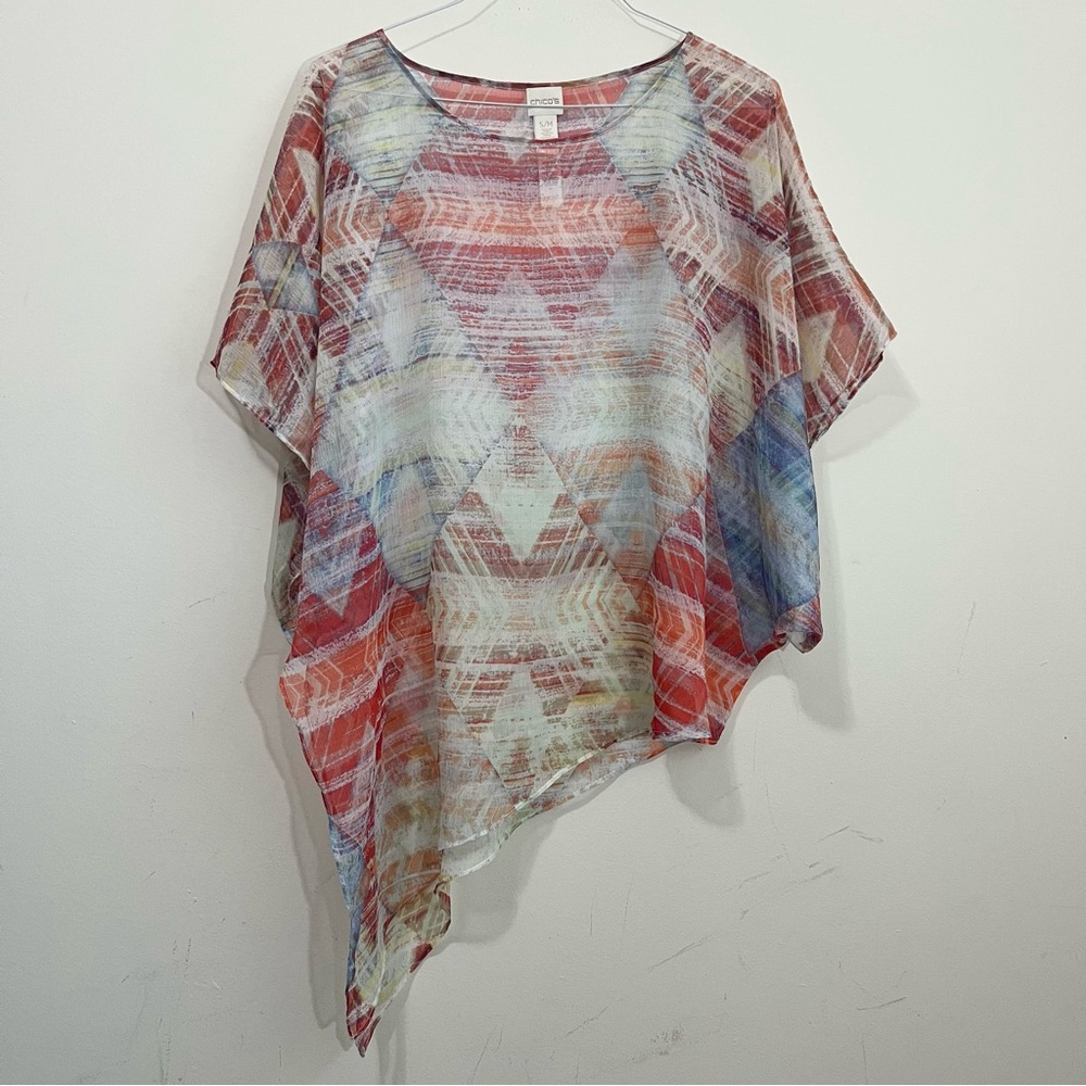 Chico's Vibrant Geometric Swim Suit Coverup Small Medium - Picture 2 of 13